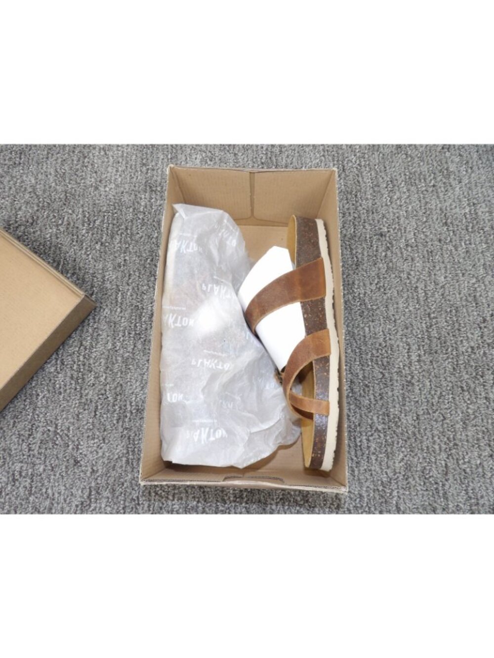 Plakton Women's Apure Gel Touch Leather Flat Sandals Roble Brown EU 39 US 8.5 - Picture 7 of 9
